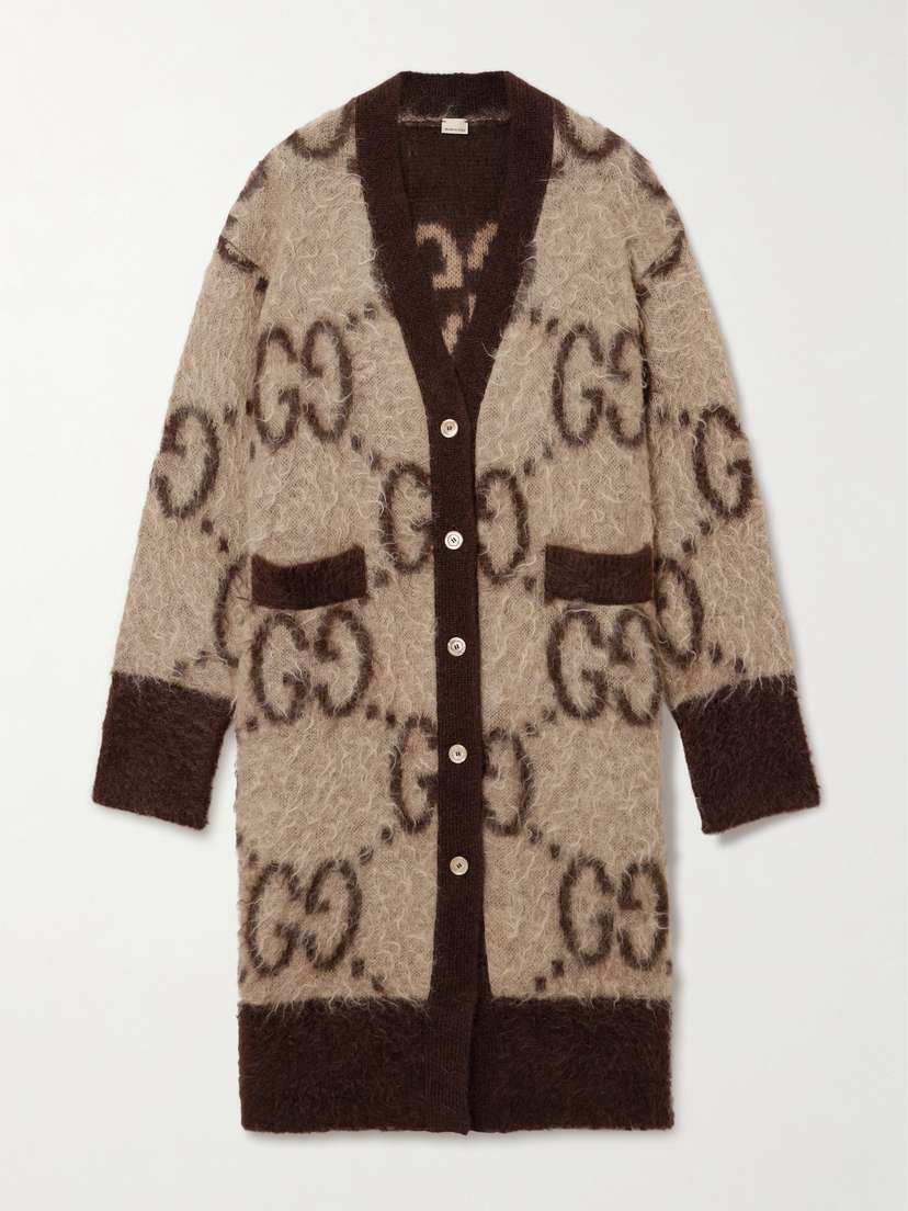 Gucci Mohair-blend Jacquard Cardigan