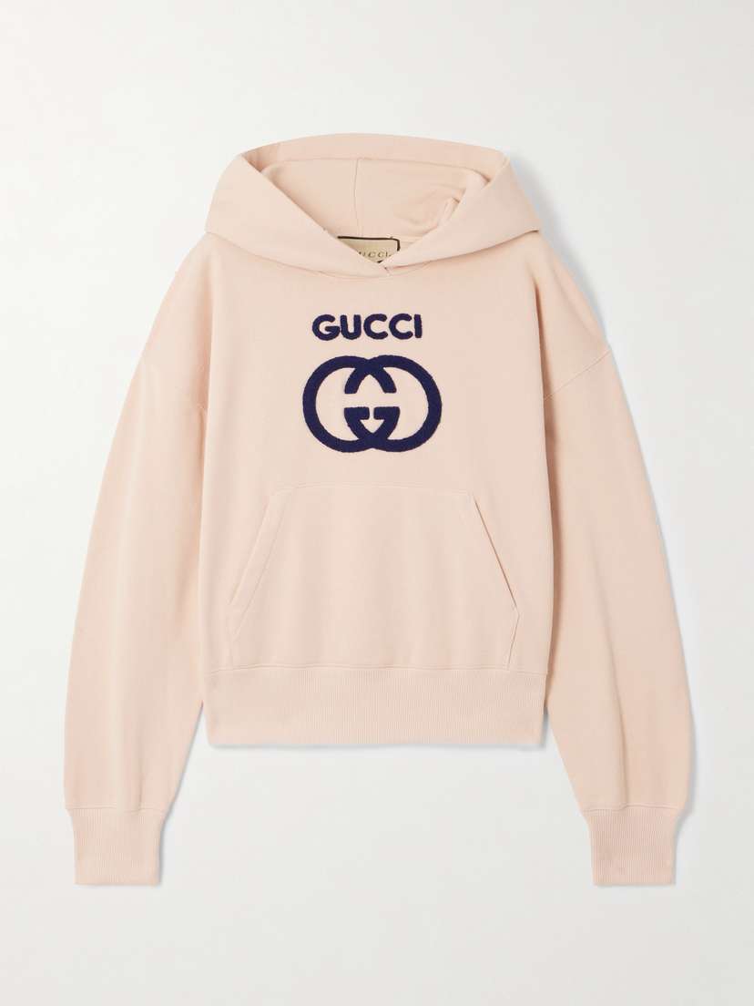 Gucci Appliquéd Cotton-jersey Hoodie