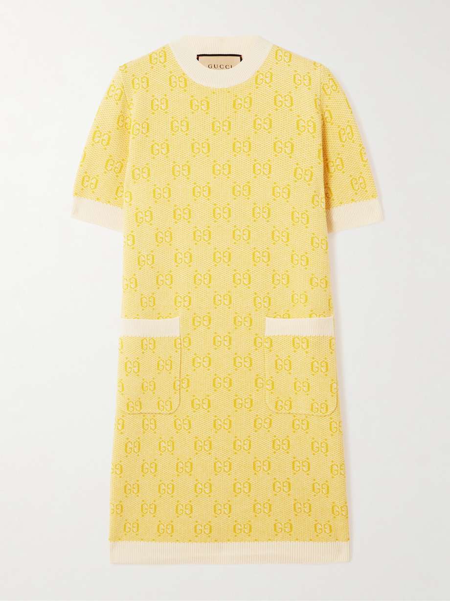 wool-jacquard mini dress