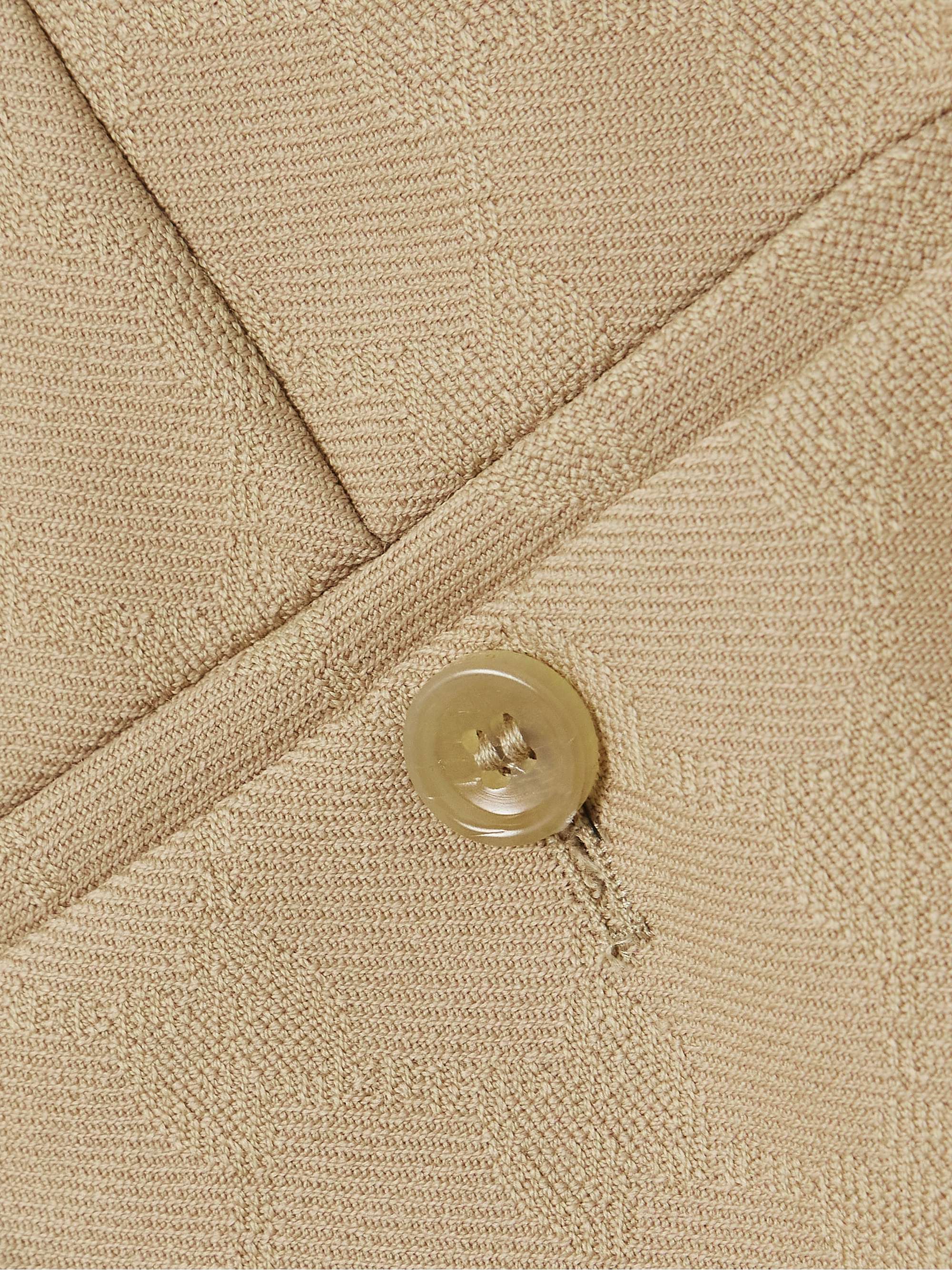 GUCCI Pleated wool-jacquard pants