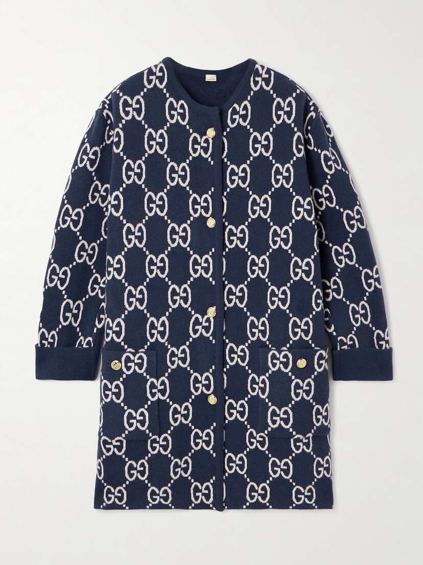Gucci Reversible Jacquard-knit Wool-blend Cardigan