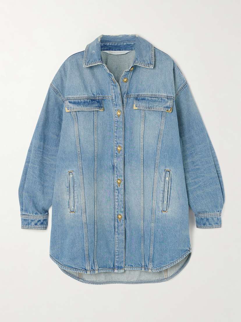 Palm Angels Printed Denim Overshirt