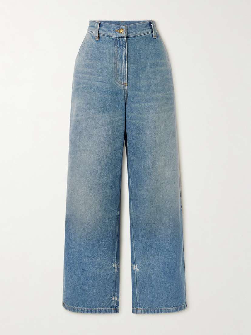Palm Angels Distressed High-rise Boyfriend Jeans