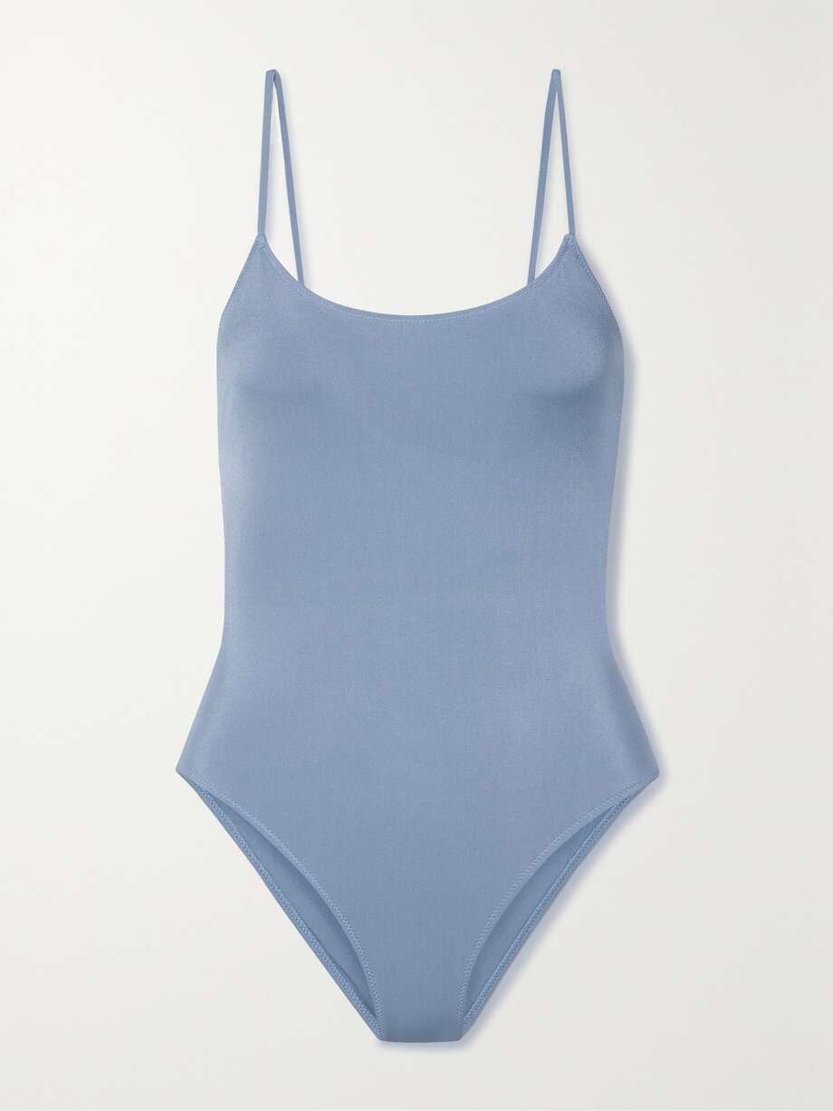 blue lido one-piece swimsuit