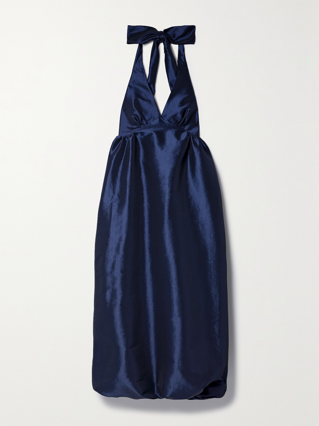 Kika Vargas - + Net Sustain Ivy Taffeta Halterneck Midi Dress - Blue