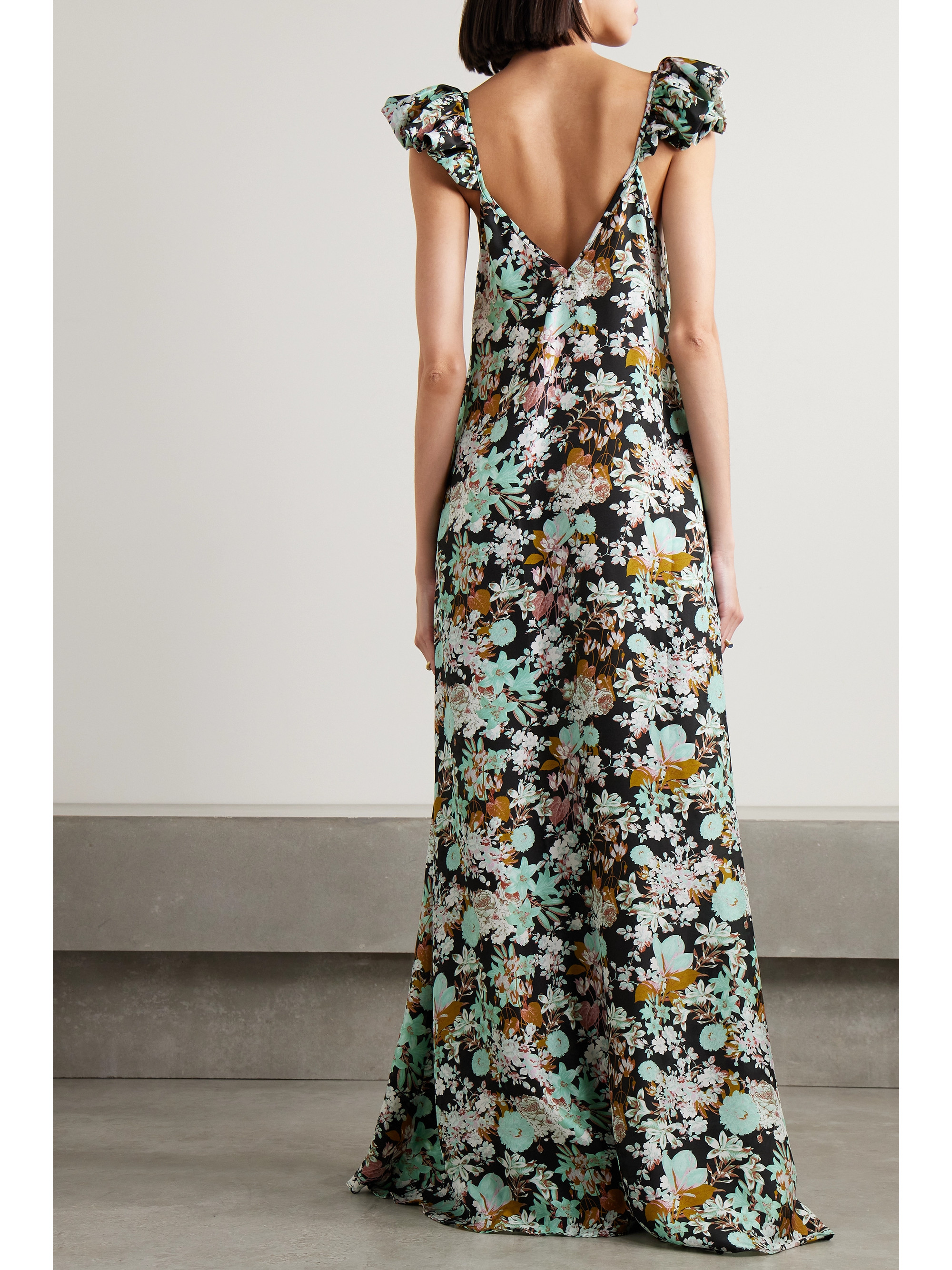 Kika Vargas + NET SUSTAIN Rafaella floral-print silk-twill maxi dress thumbnail