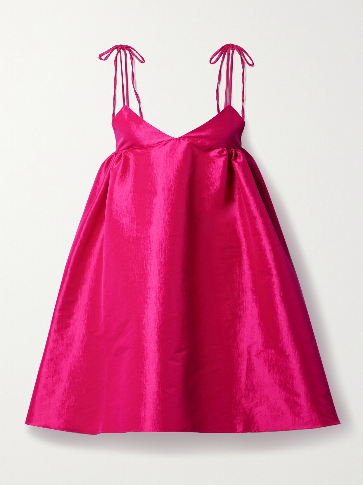 Kika Vargas Missy Taffeta Mini Dress In Pink