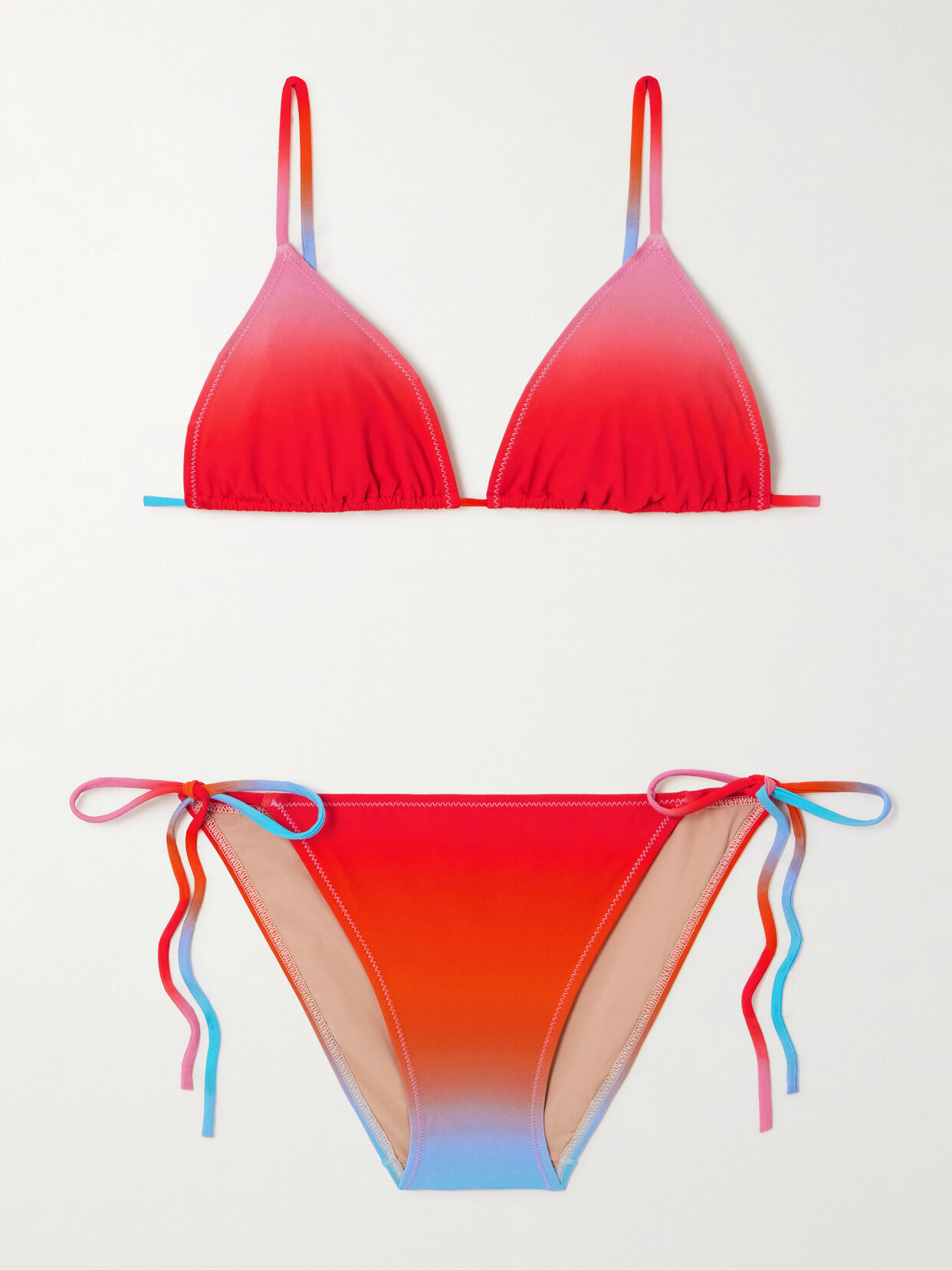 Lido + Net Sustain Venti Dégradé Triangle Bikini In Multi