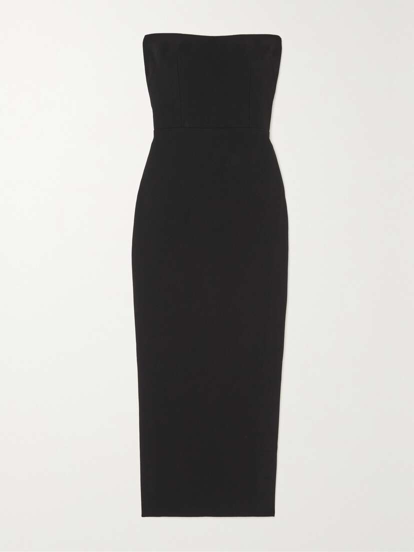 Alex Perry Callan Strapless Crepe Midi Dress - UK 14