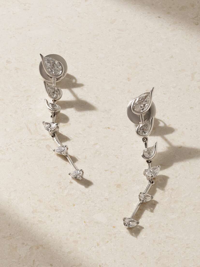 Fernando Jorge Flicker 18-karat White Gold Diamond Earrings