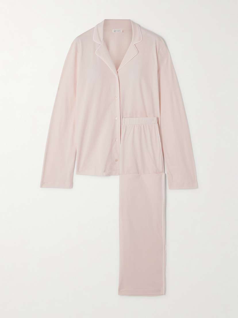 Skin + Net Sustain Cayla Organic Pima Cotton-jersey Pajama Set