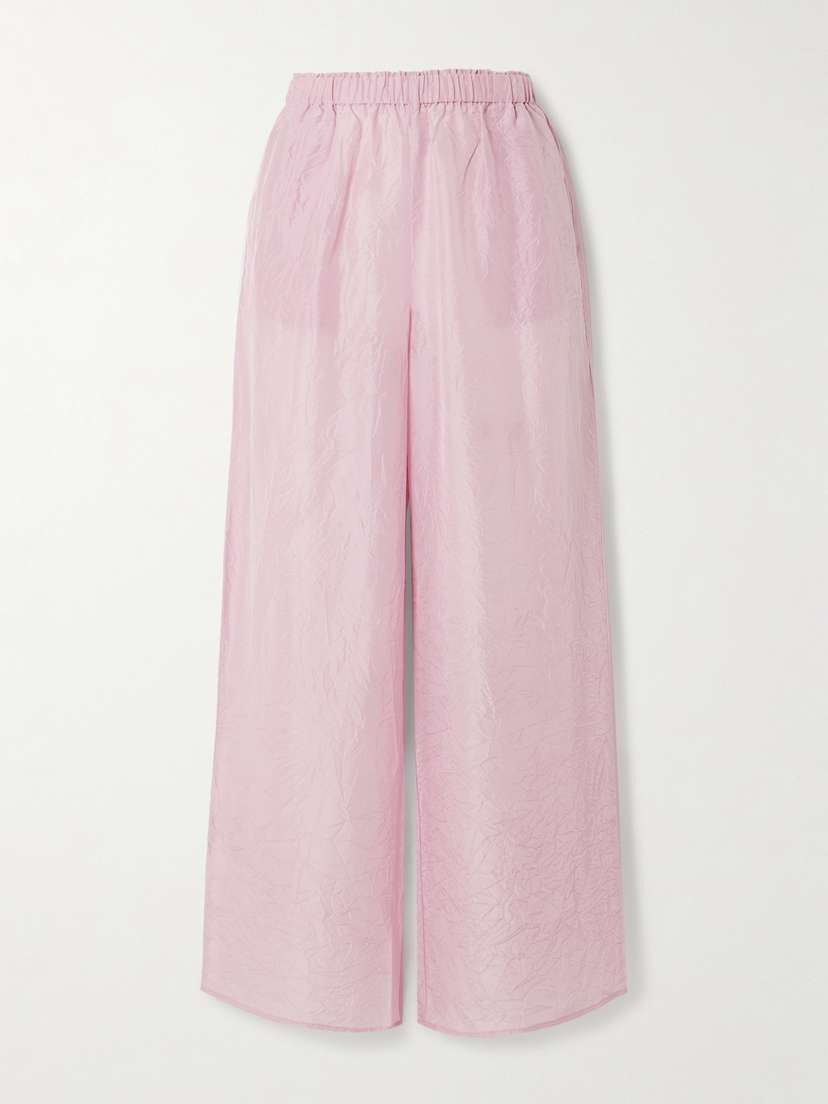 Skin Tatum Crinkled Silk-habotai Pajama Pants