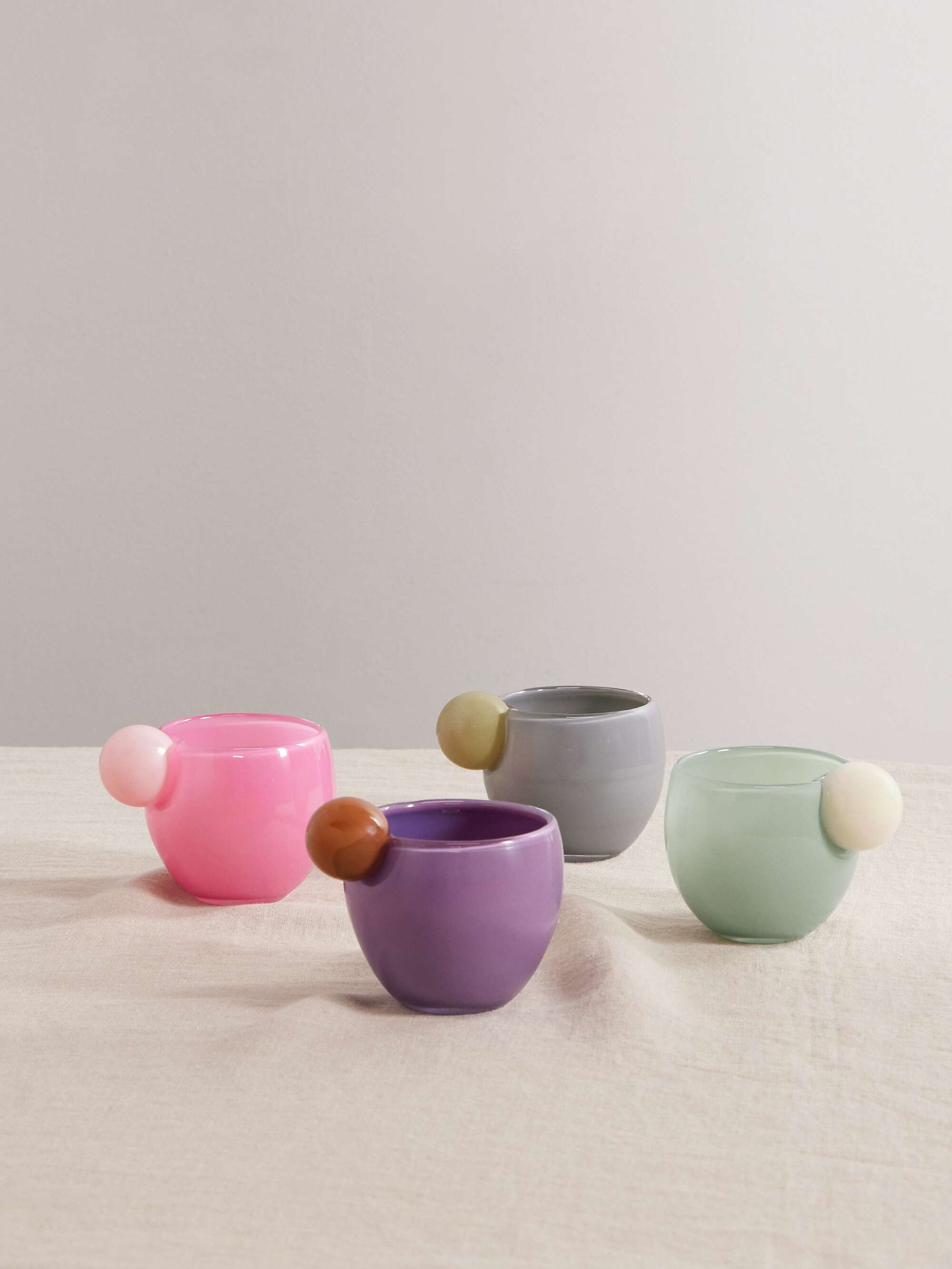 HELLE MARDAHL Bon Bon set of four glass coffee cups | NET-A-PORTER