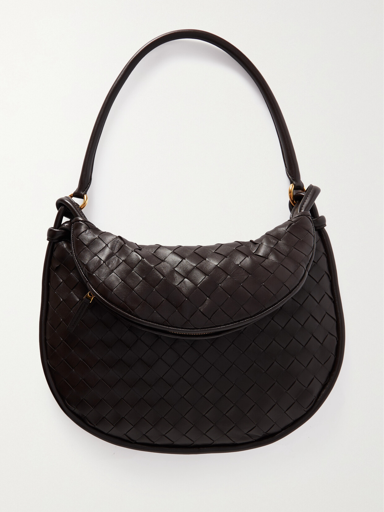 BOTTEGA VENETA GEMELLI MEDIUM INTRECCIATO LEATHER SHOULDER BAG