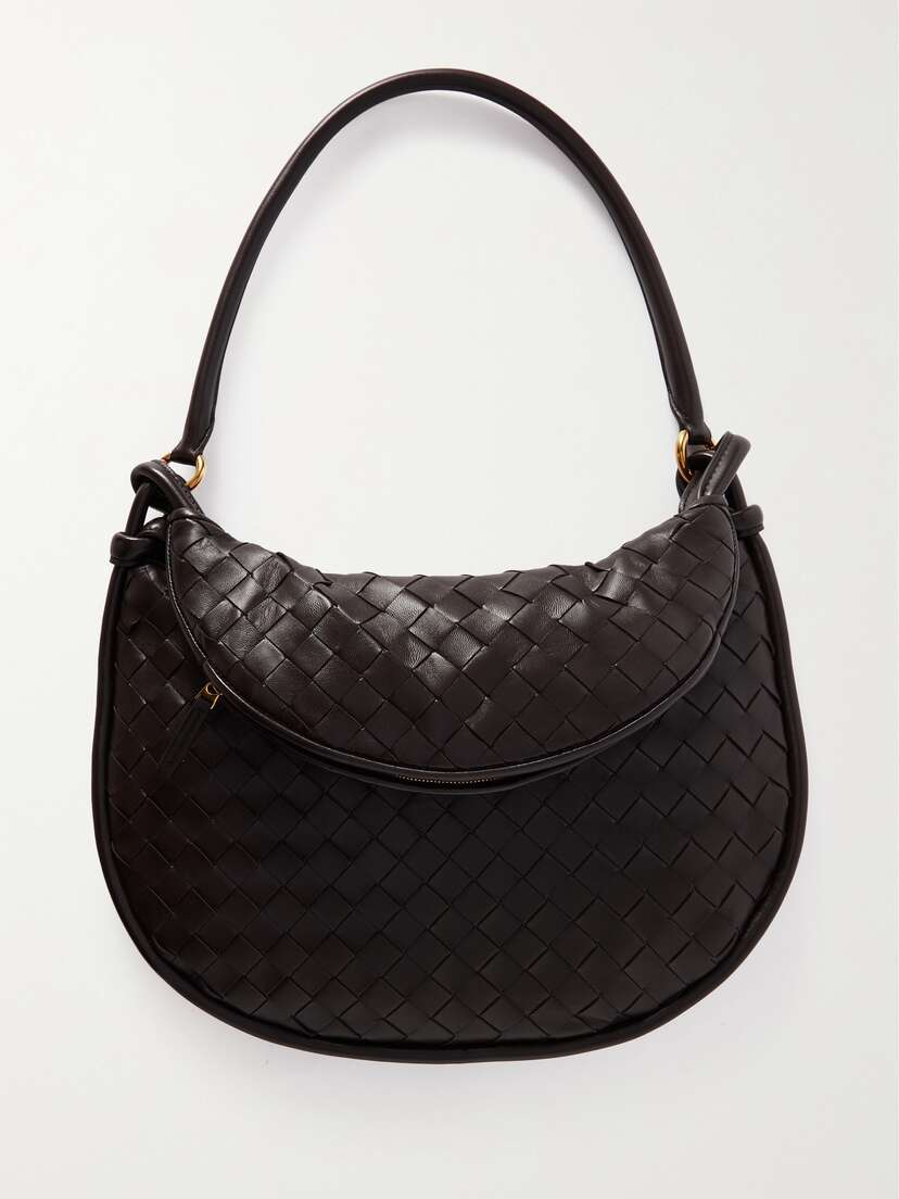 Bottega Veneta Gemelli Medium Intrecciato Leather Shoulder Bag