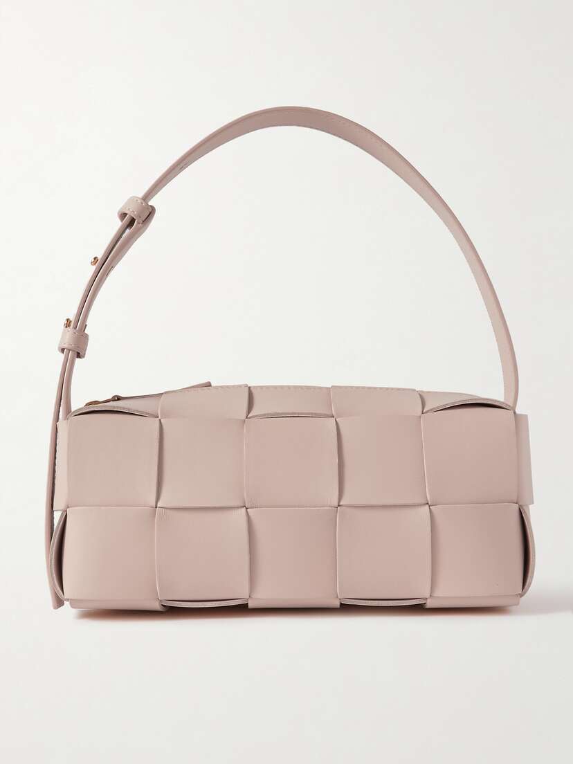 Bottega Veneta Brick Cassette Small Intrecciato Leather Shoulder Bag