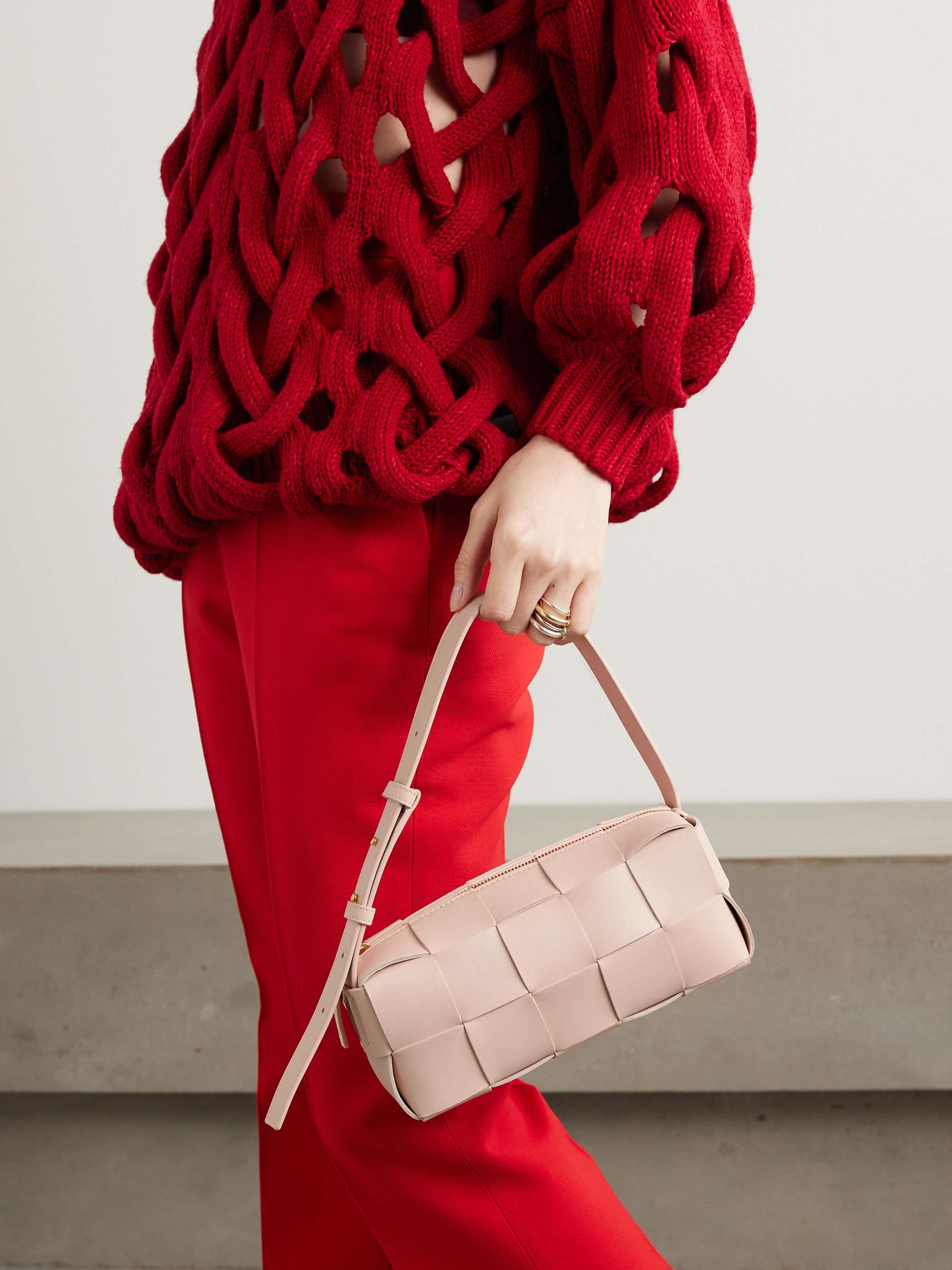 Bottega veneta small intrecciato leather shoulder bag deals