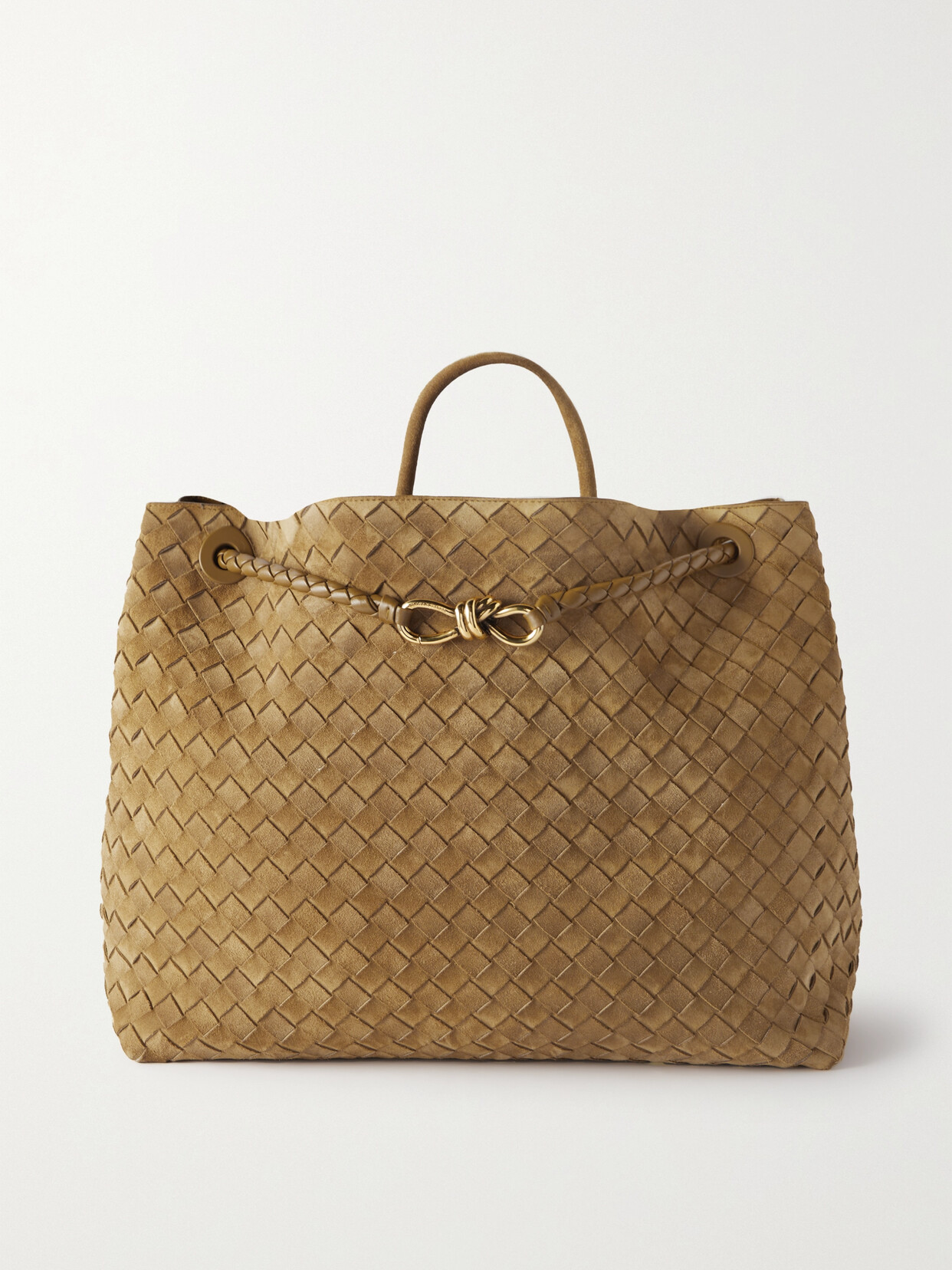 Bottega Veneta - Andiamo Large Embellished Intrecciato Leather Tote - Brown