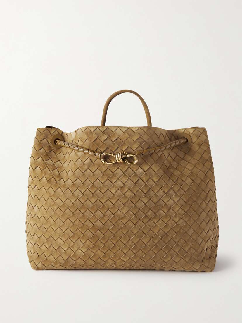 Bottega Veneta Andiamo Large Embellished Intrecciato Leather Tote