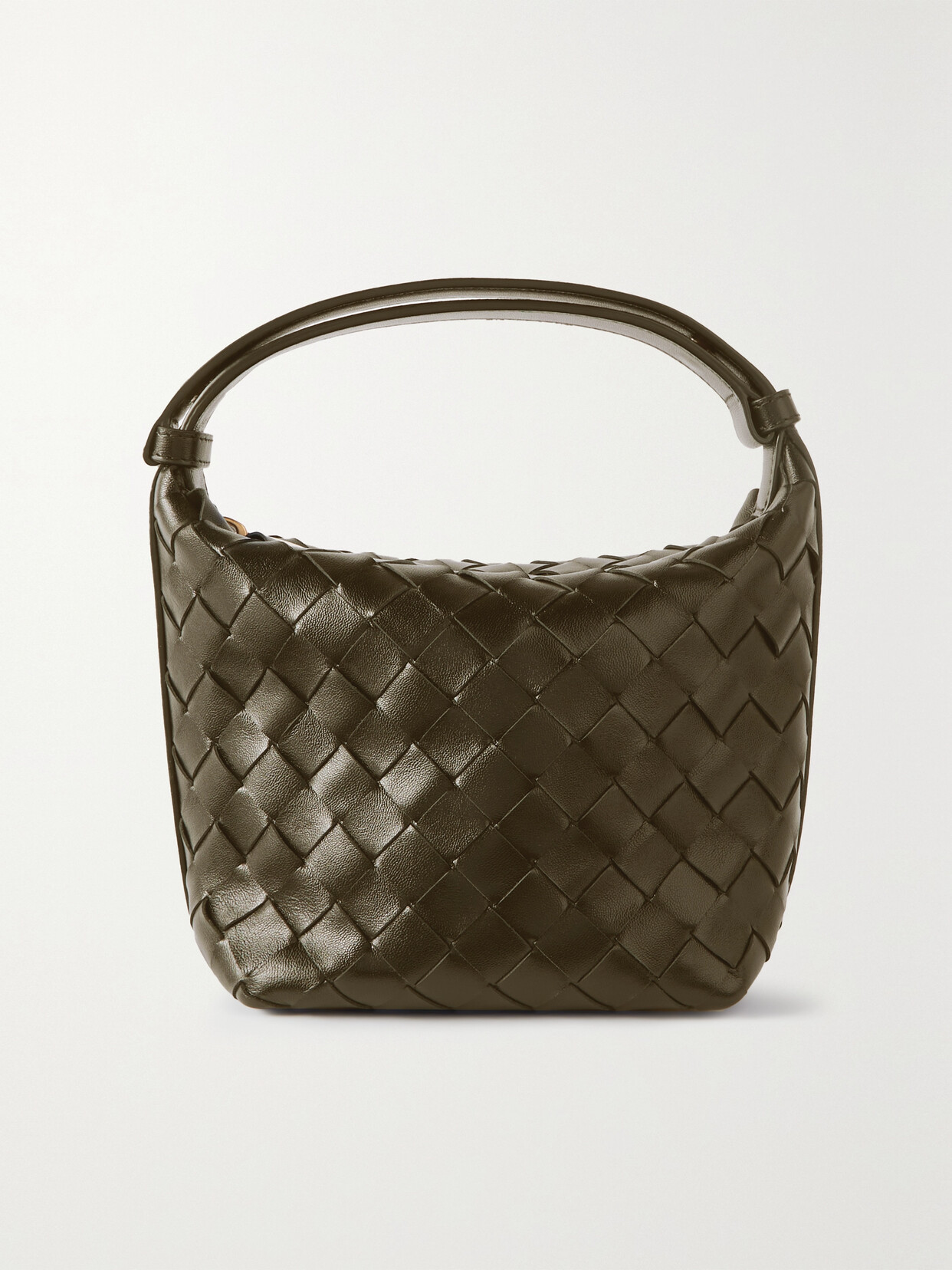 Bottega Veneta Wallace Intrecciato Mini Leather Tote In Brown