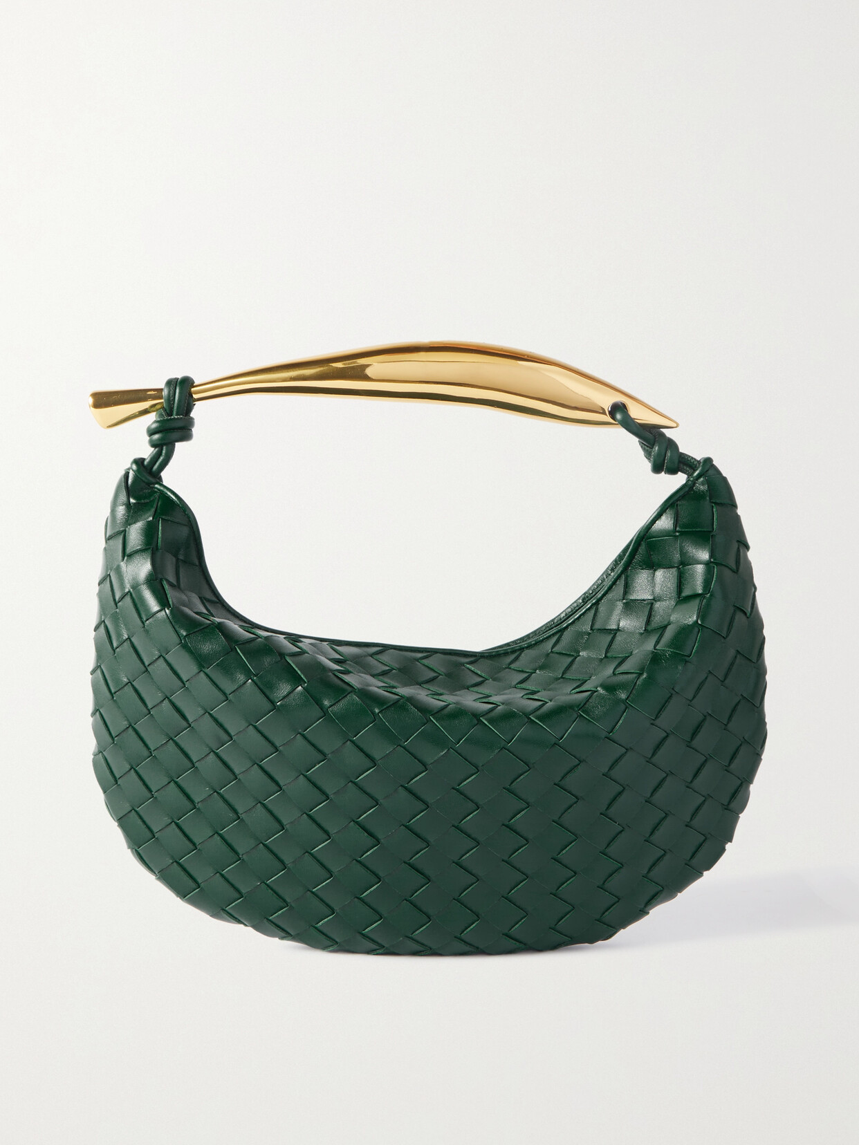 Shop Bottega Veneta Sardine Small Intrecciato Leather Tote In Green