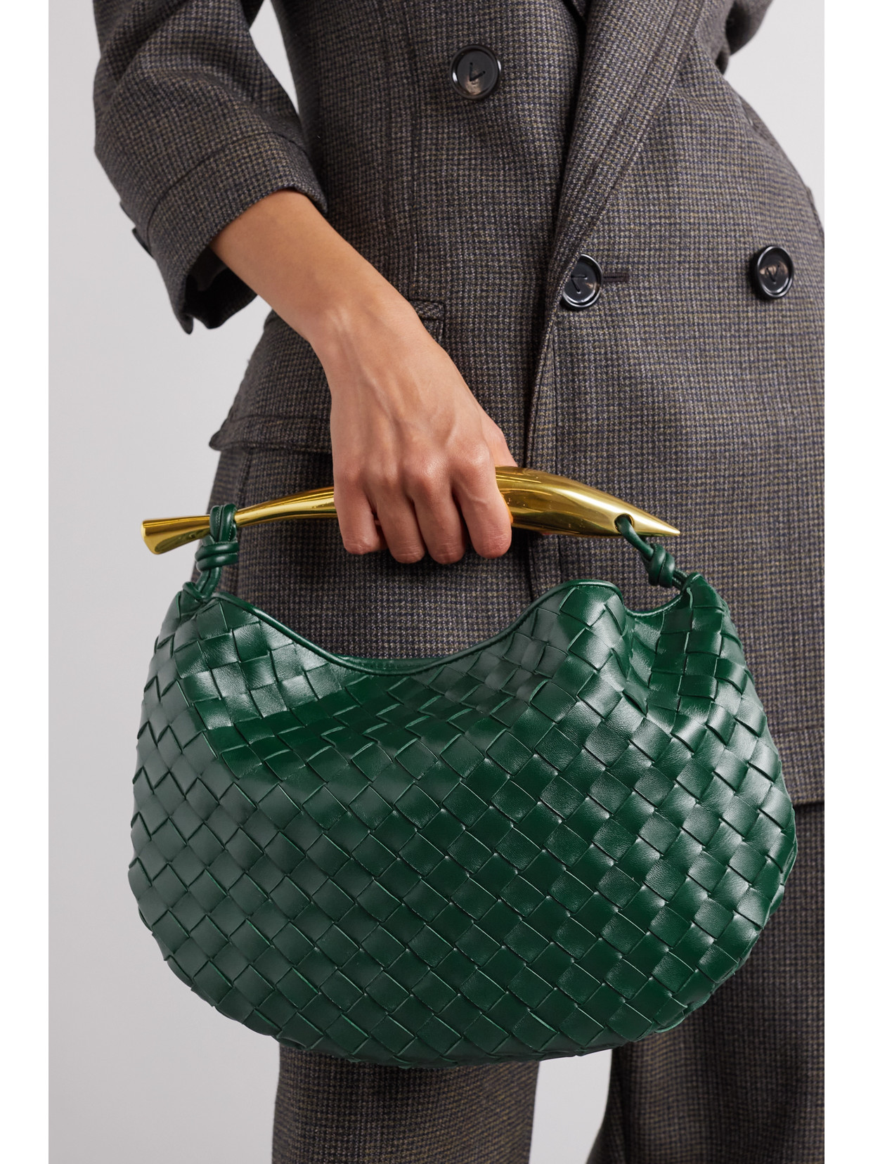Sardine Small Intrecciato Leather Tote