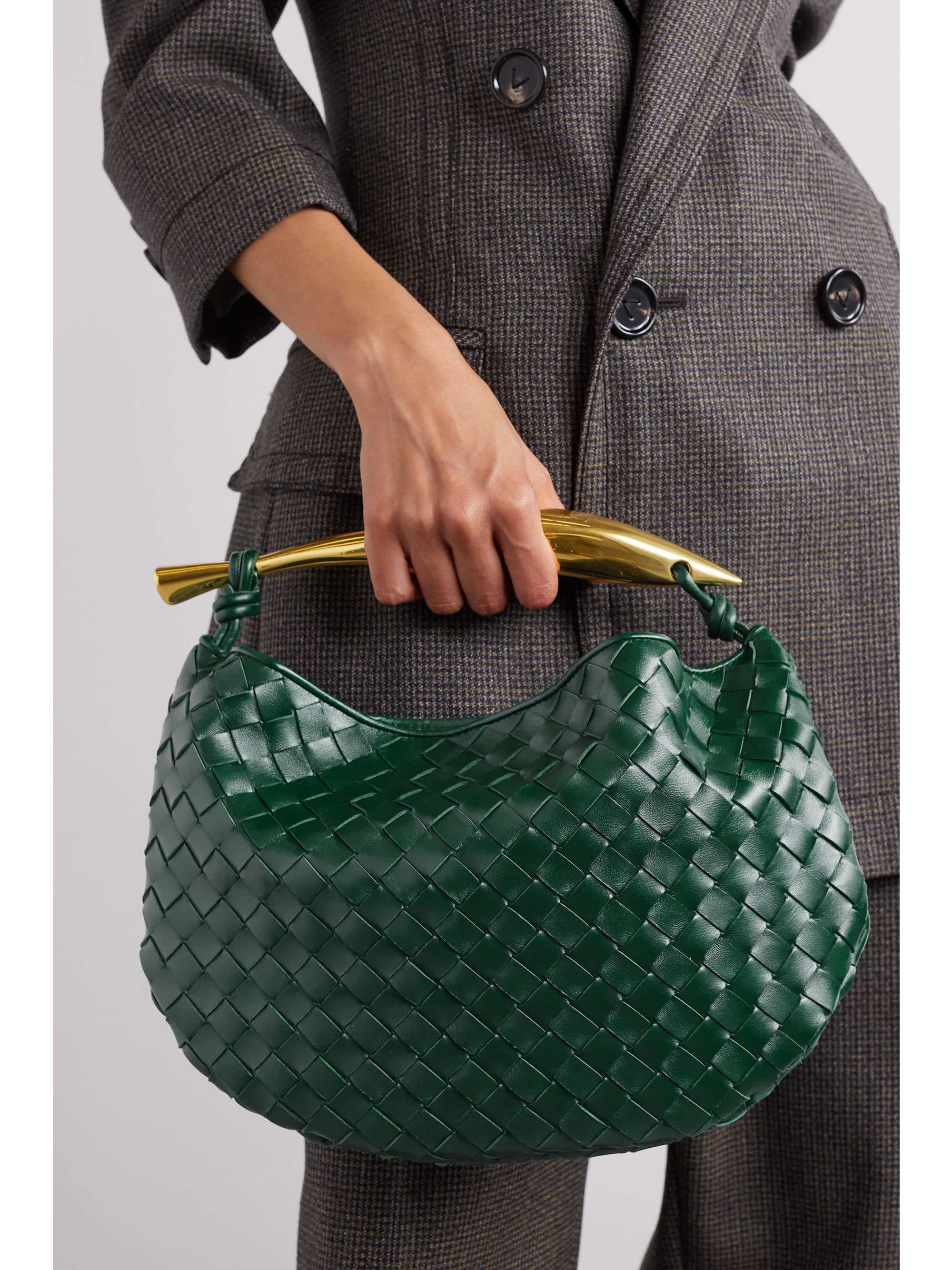 Sardine small intrecciato leather tote