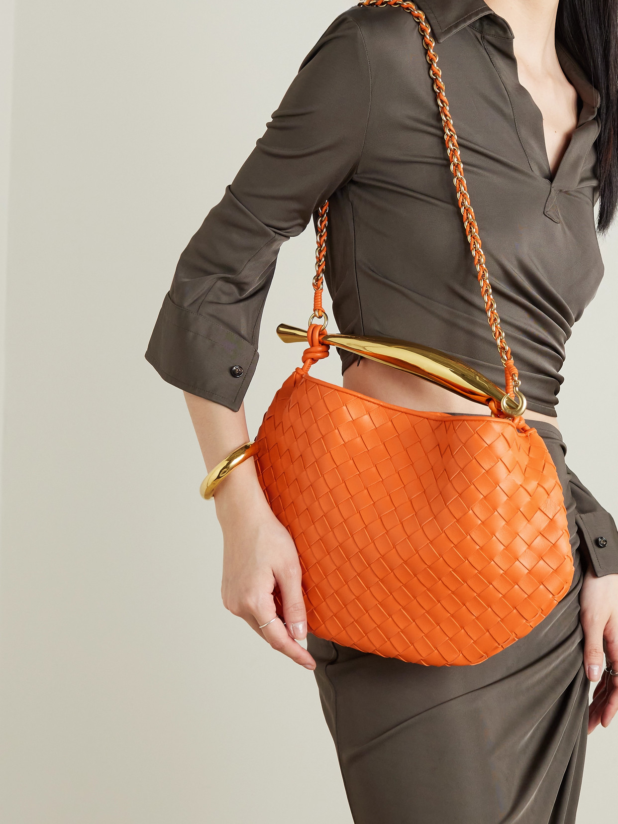 Sardine Small Intrecciato Shoulder Bag
