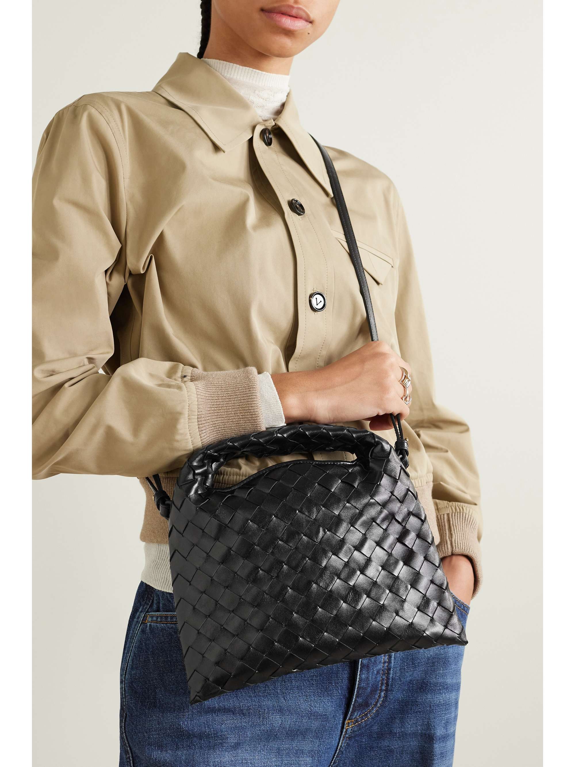 BOTTEGA VENETA Intrecciato leather shoulder bag | NET-A-PORTER