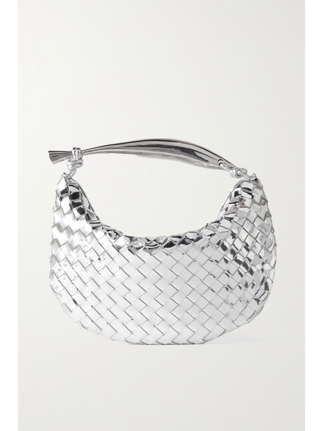 Sardine small Intrecciato metallic leather tote