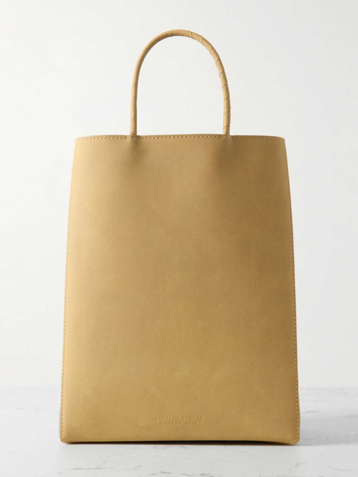 Shop Bottega Veneta The Small Brown Bag Suede Tote