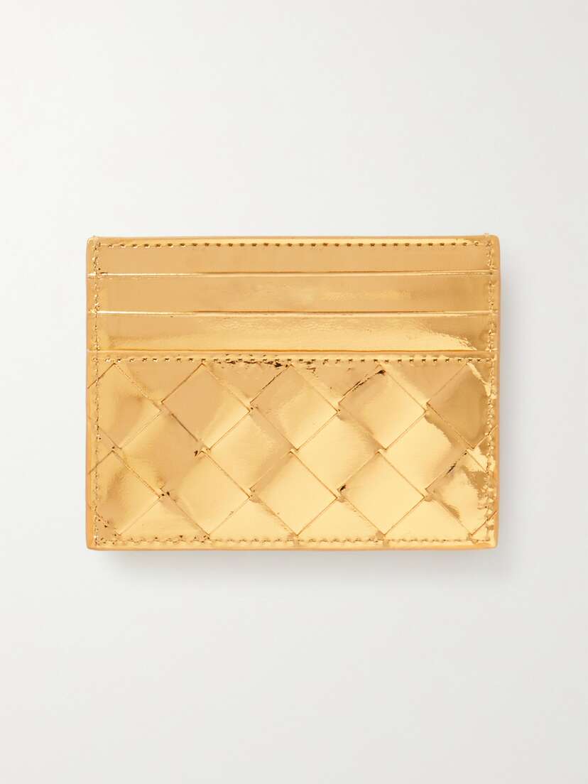 Bottega Veneta Intrecciato Mirrored-leather Cardholder -  - One size