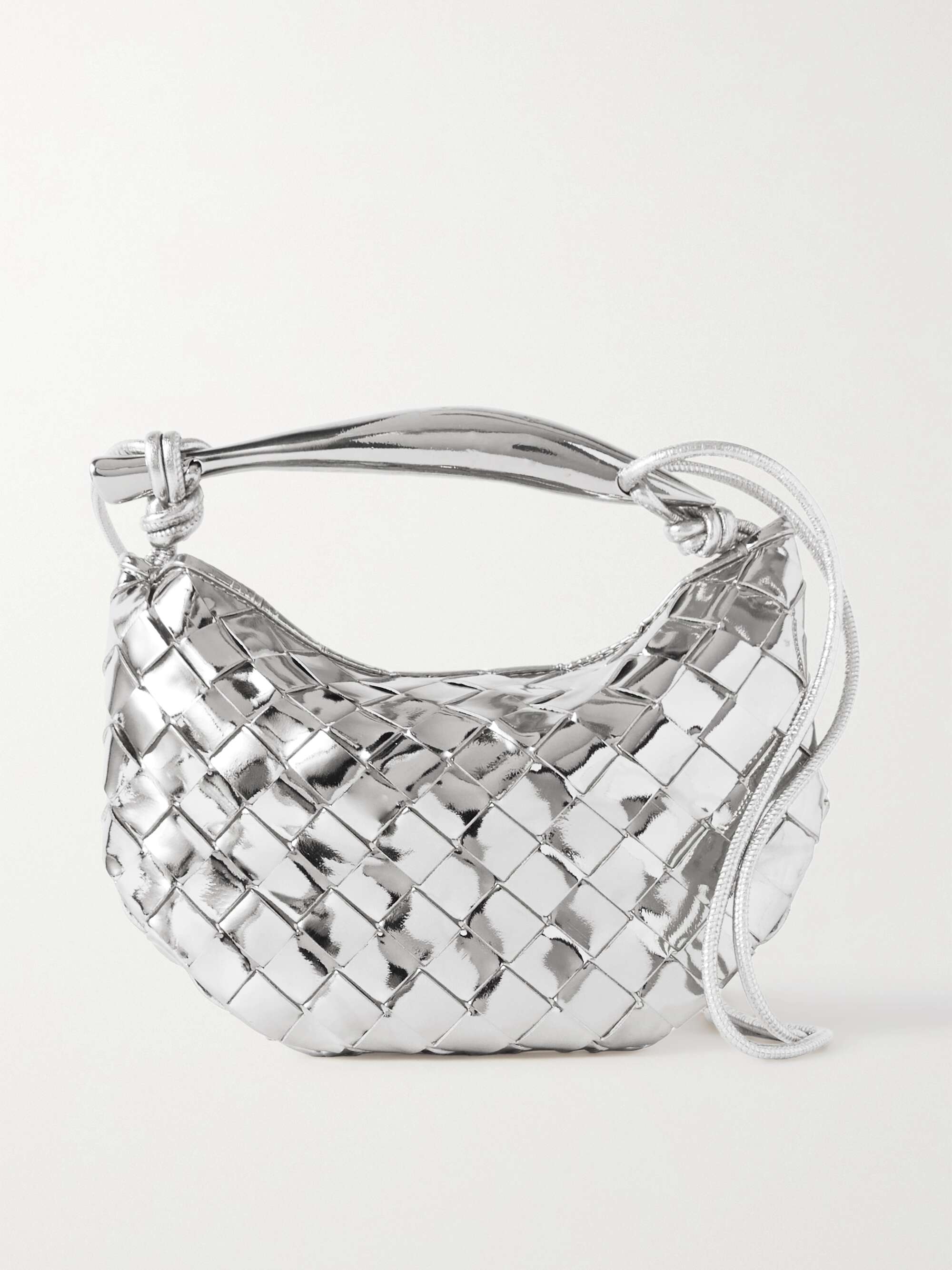 BOTTEGA VENETA Sardine mini intrecciato metallic leather shoulder bag ...