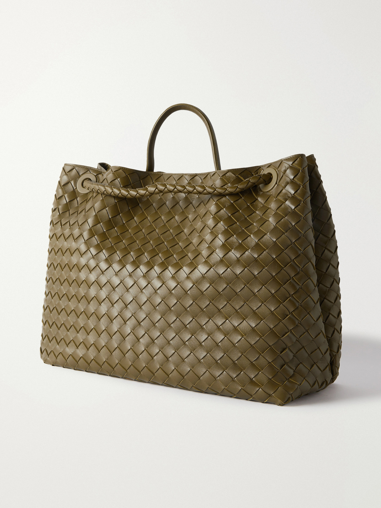 Andiamo Large Intrecciato Leather Tote
