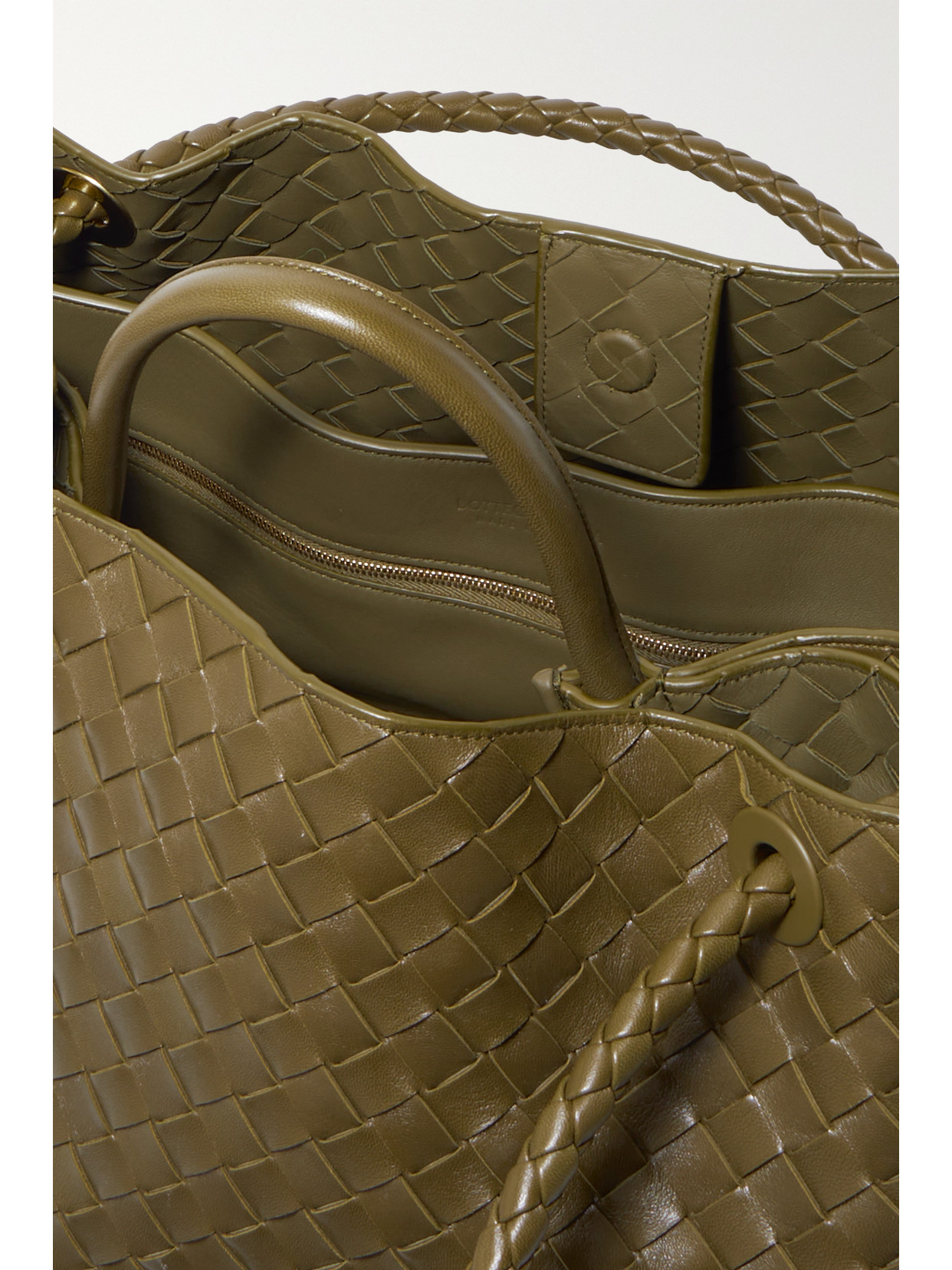 Andiamo Large Intrecciato Leather Tote
