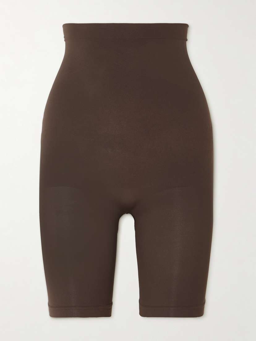 Skims Seamless High-waisted Above The Knee Short - Cocoa