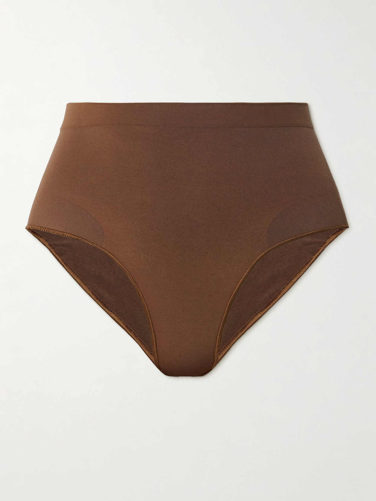 Skims Seamless Sculpt Mid Waist Brief In Brown