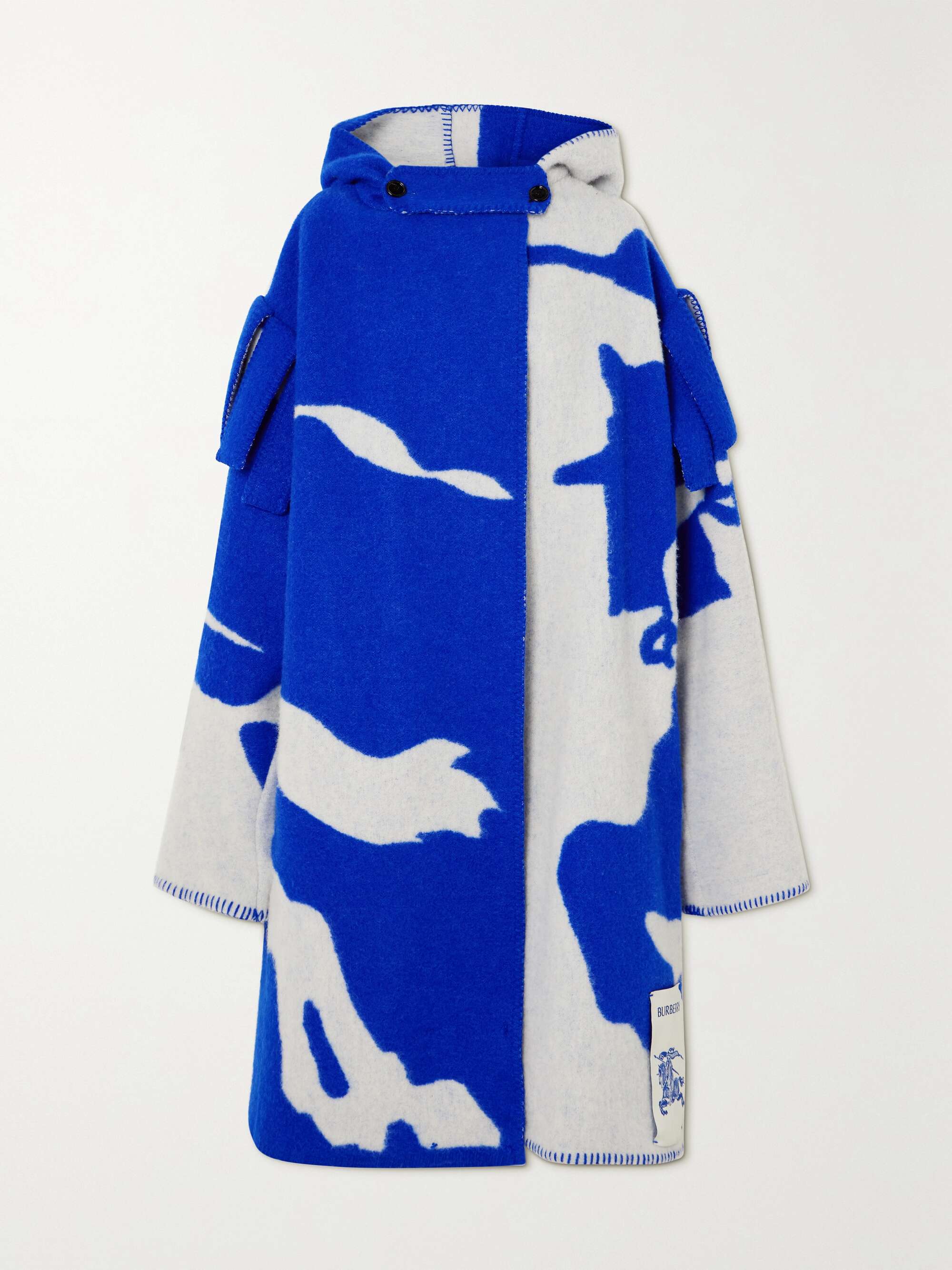 Burberry blue outlet wool coat