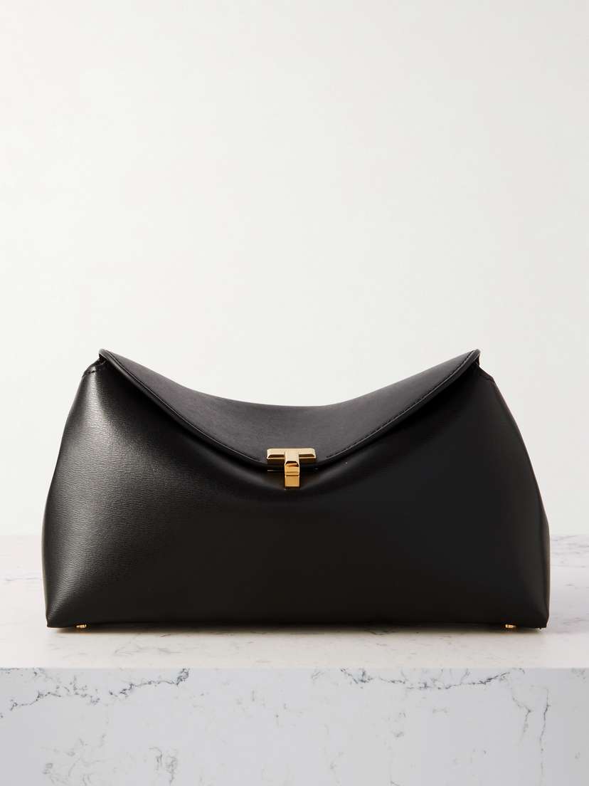TOTEME T-lock Leather Clutch