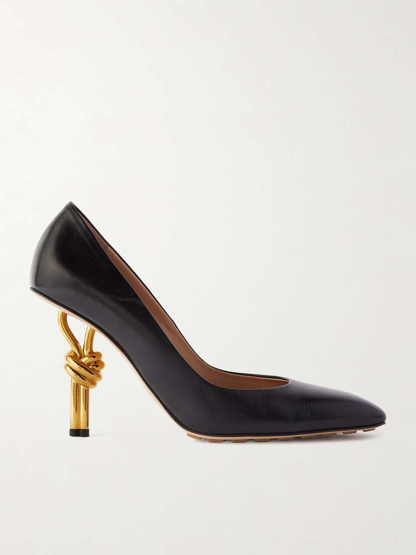 Bottega Veneta Knot Glossed-leather Pumps