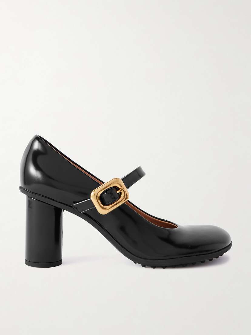 Bottega Veneta Atomic Glossed-leather Mary Jane Pumps