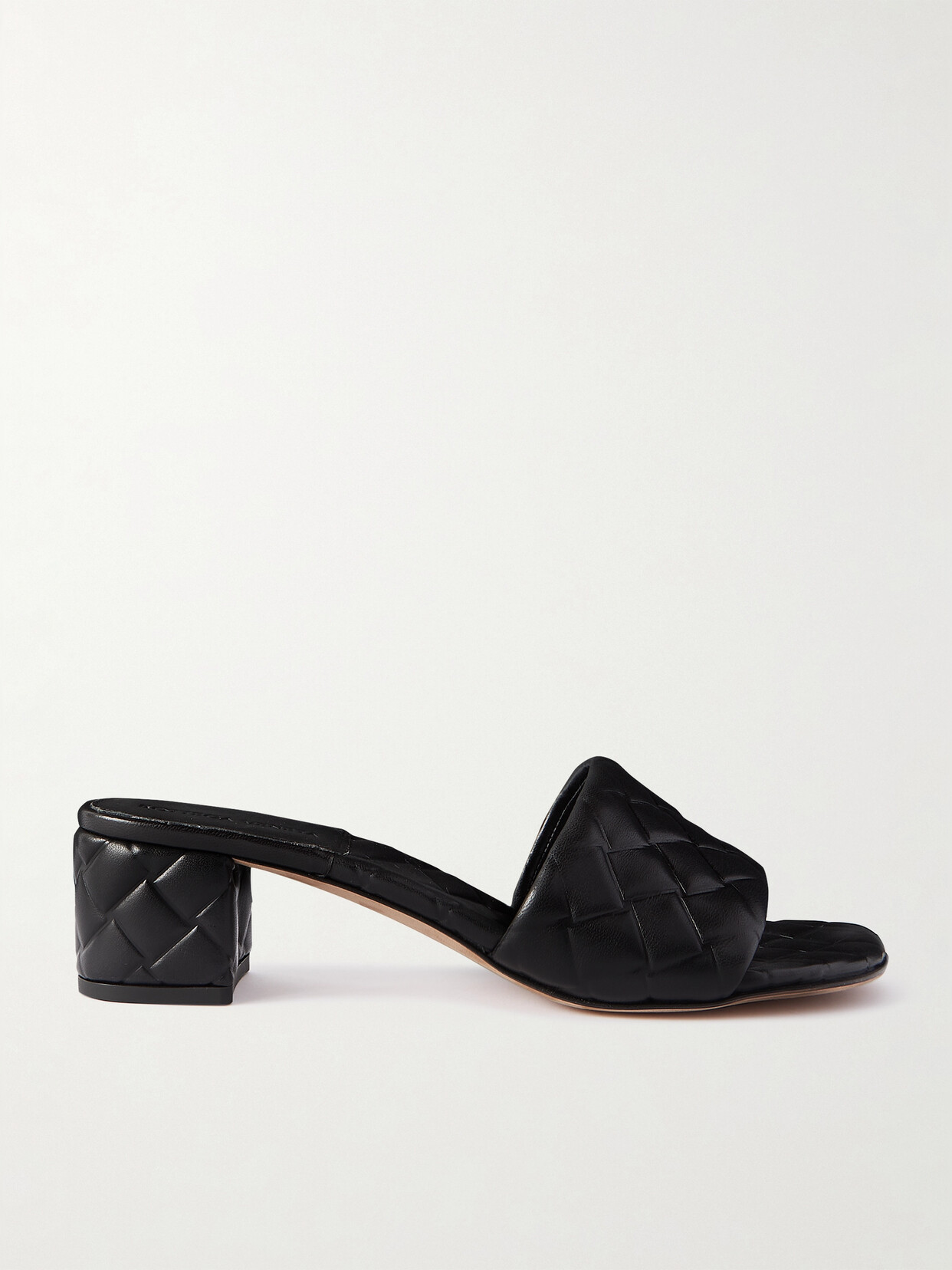 Bottega Veneta Quilted Leather Mules - Black