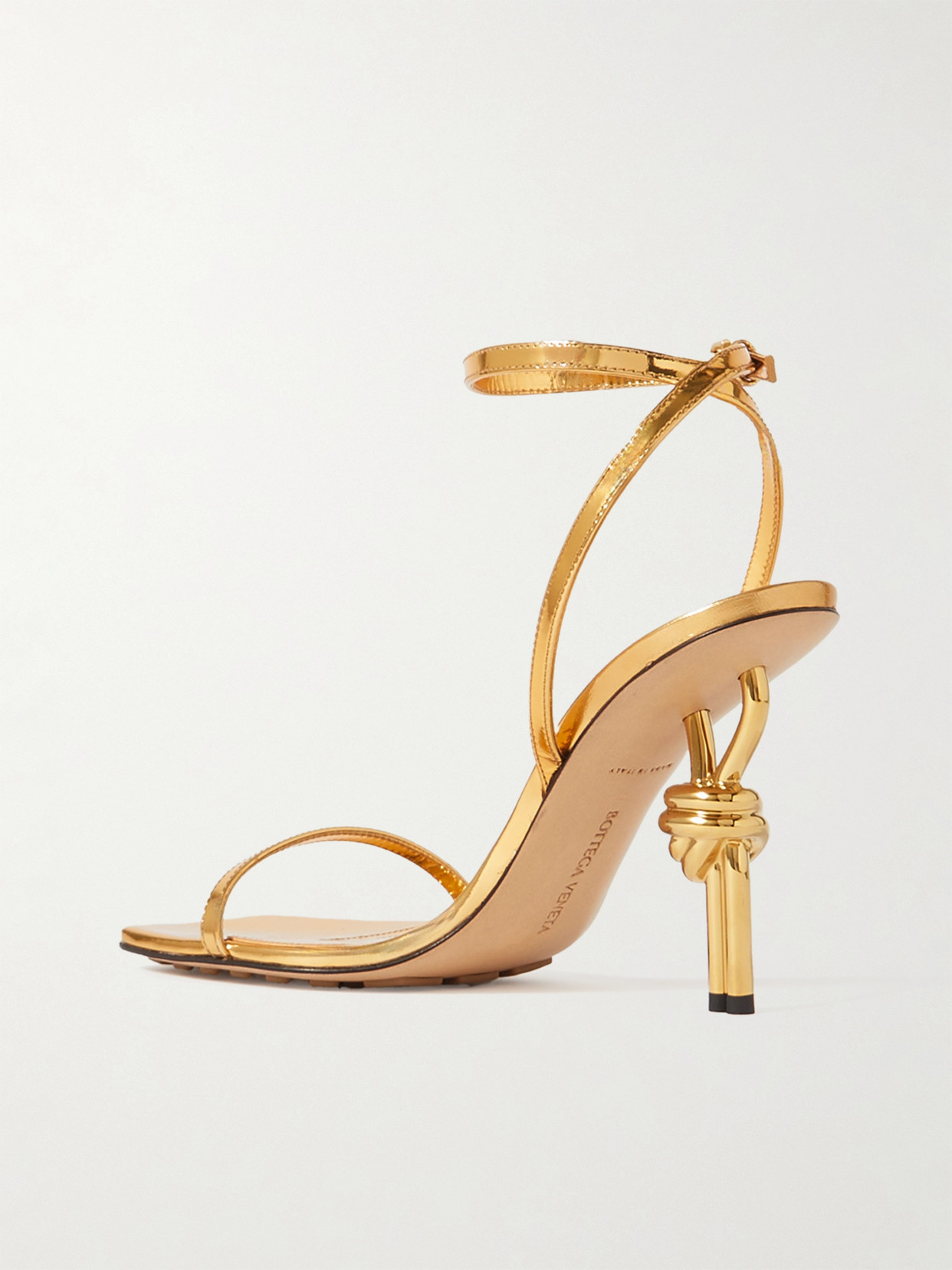 Knot Metallic Leather Sandals