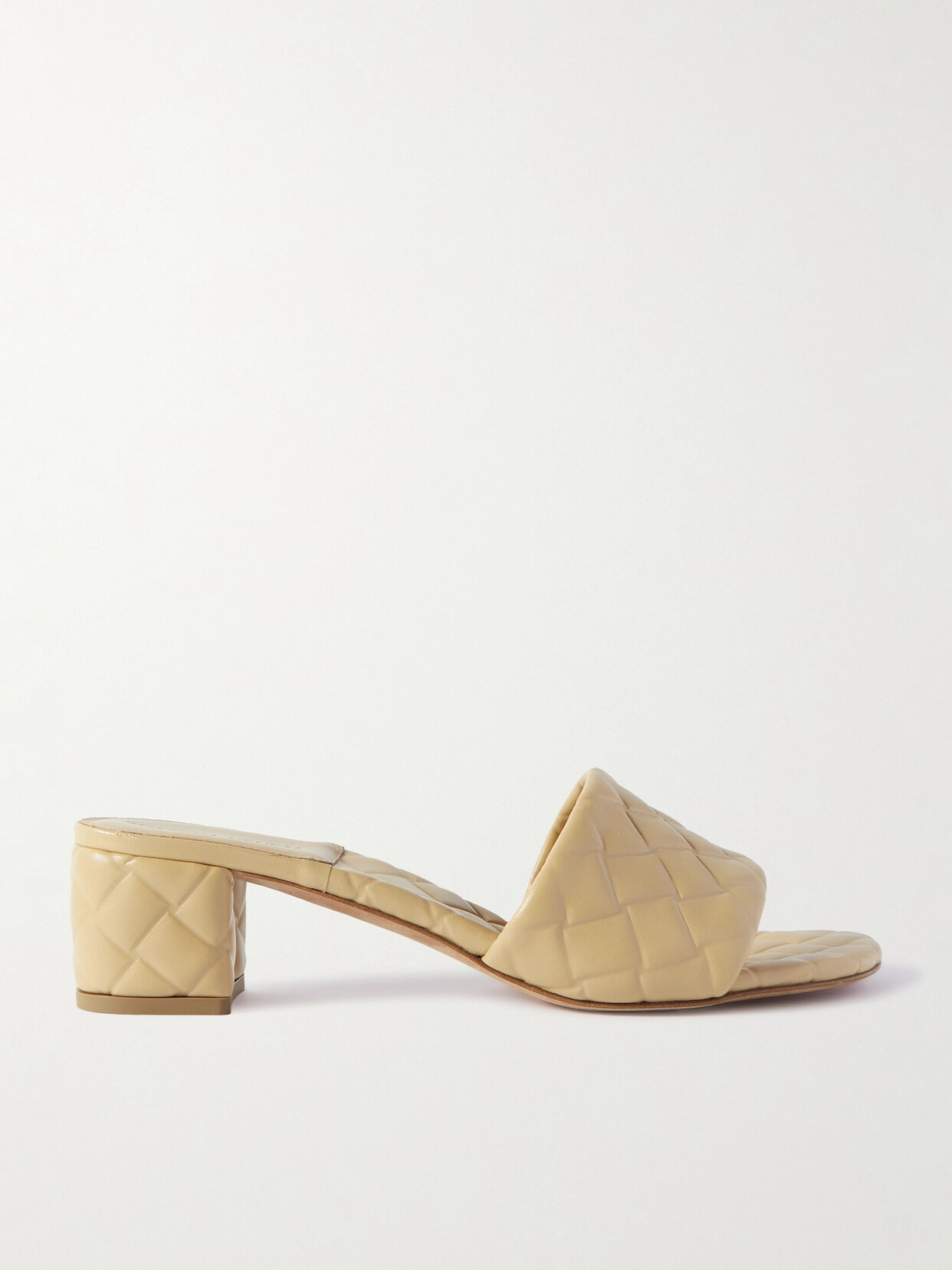 Shop Bottega Veneta Quilted Leather Mules In Brown