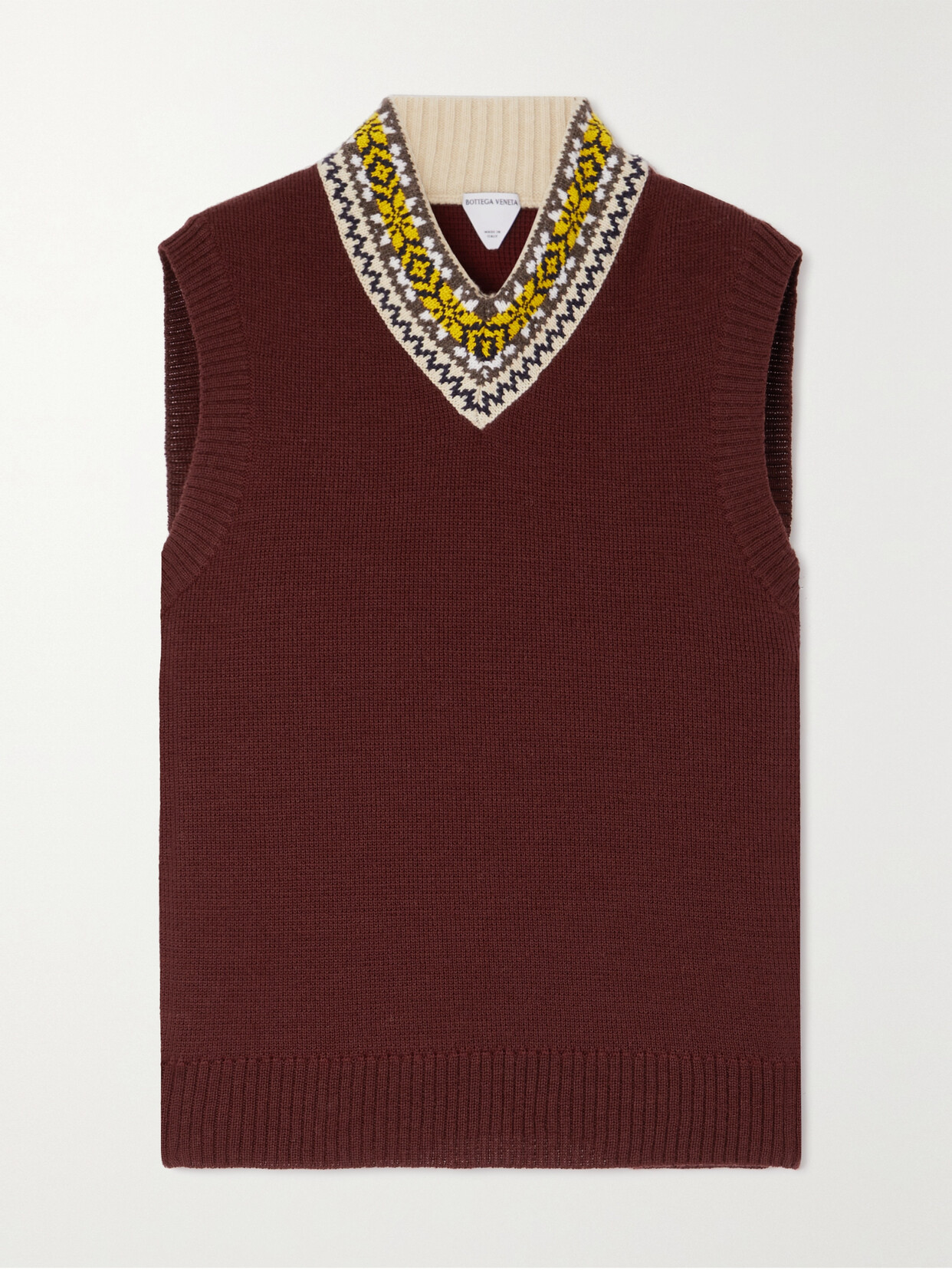 Bottega Veneta - Fair Isle Wool-blend Vest - Red