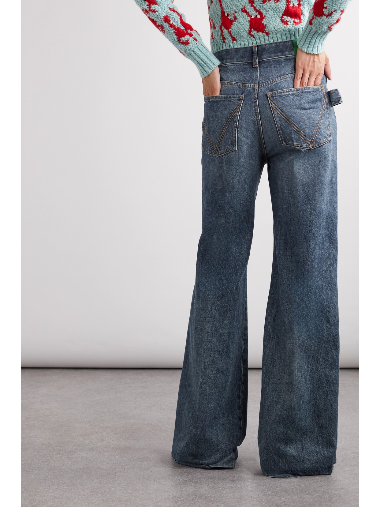 Bottega Veneta High-rise Straight-leg Jeans In Blue