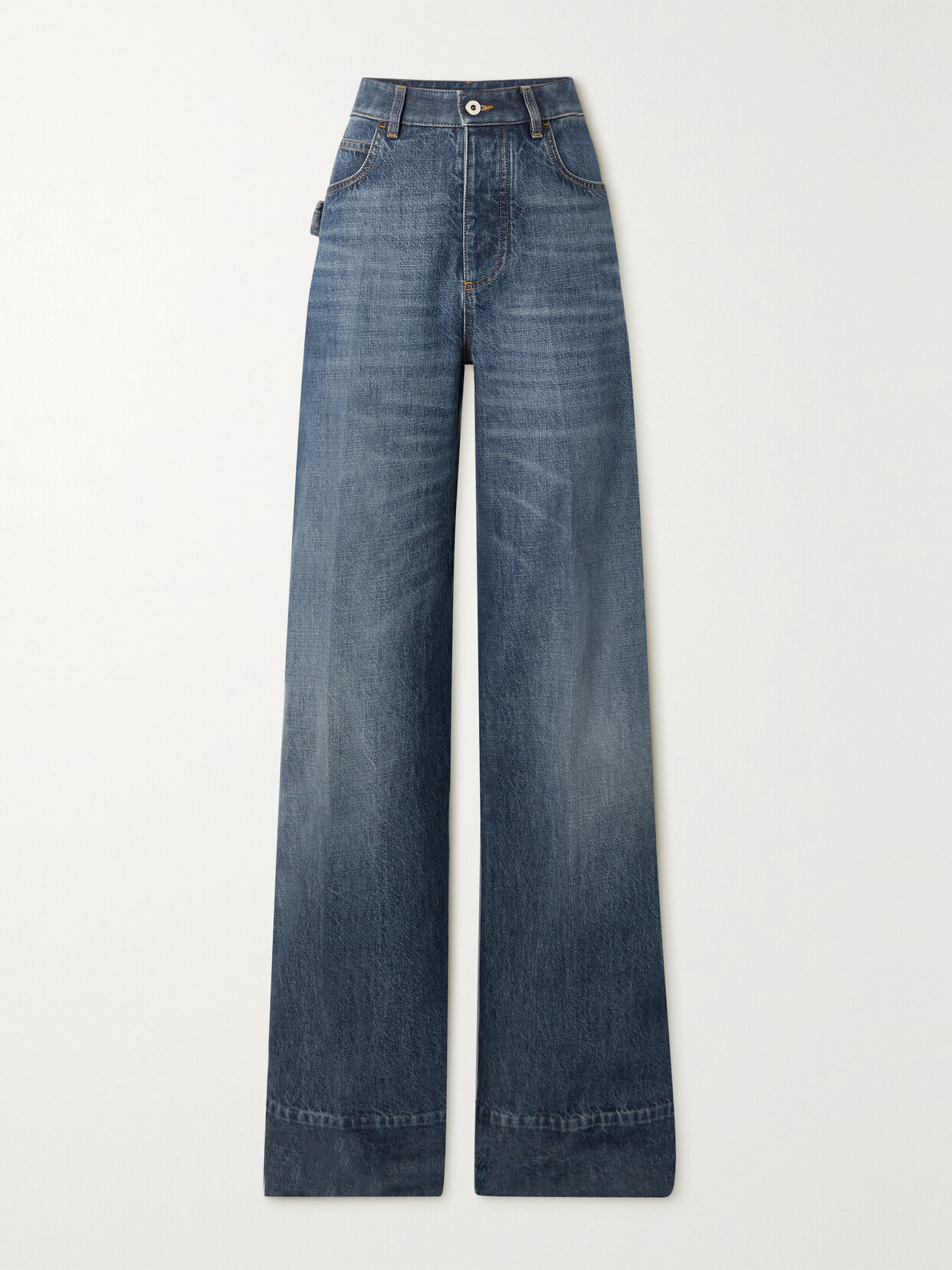 Bottega Veneta High-rise Straight-leg Jeans In Blue