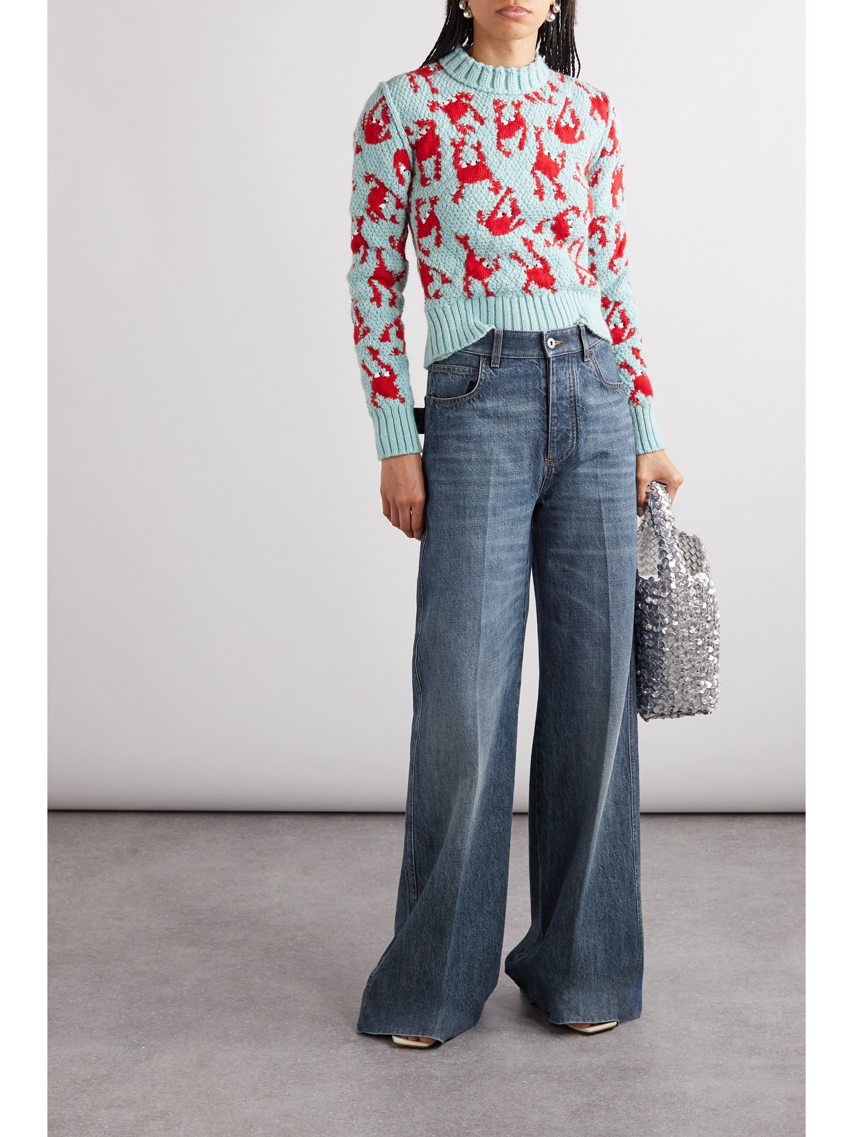 Shop Bottega Veneta High-rise Straight-leg Jeans In Blue