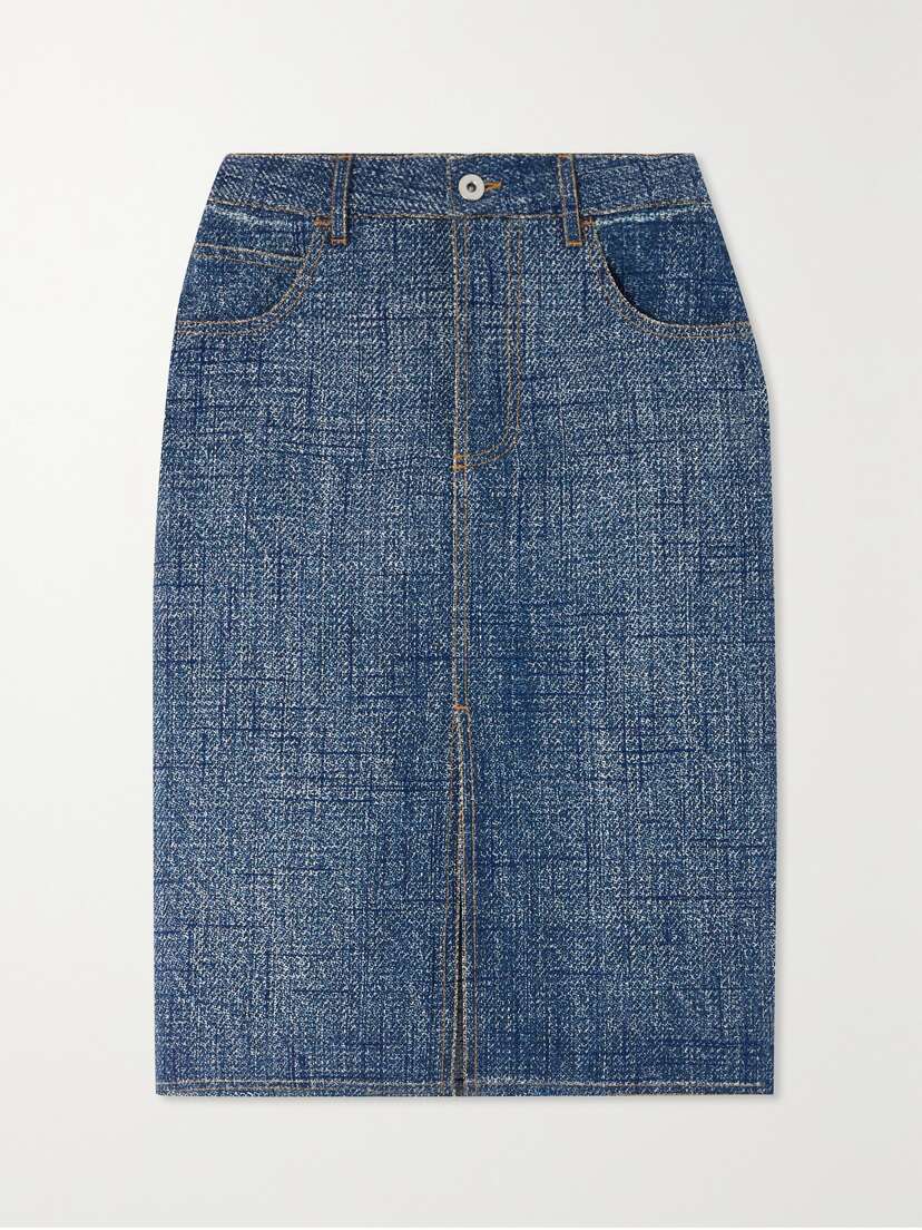 Bottega Veneta Denim-effect Woven Midi Skirt
