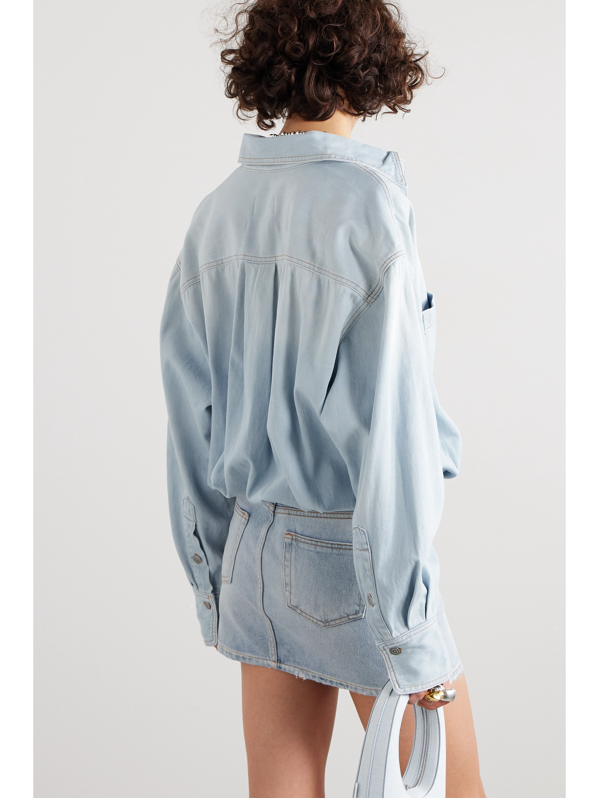 Haikure + NET SUSTAIN Tatum two-tone denim mini dress